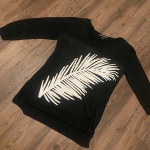 Black 3/4 sleeve sweater